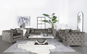 Phoebe 3-piece Upholstered Tufted Sofa Set Urban Bronze