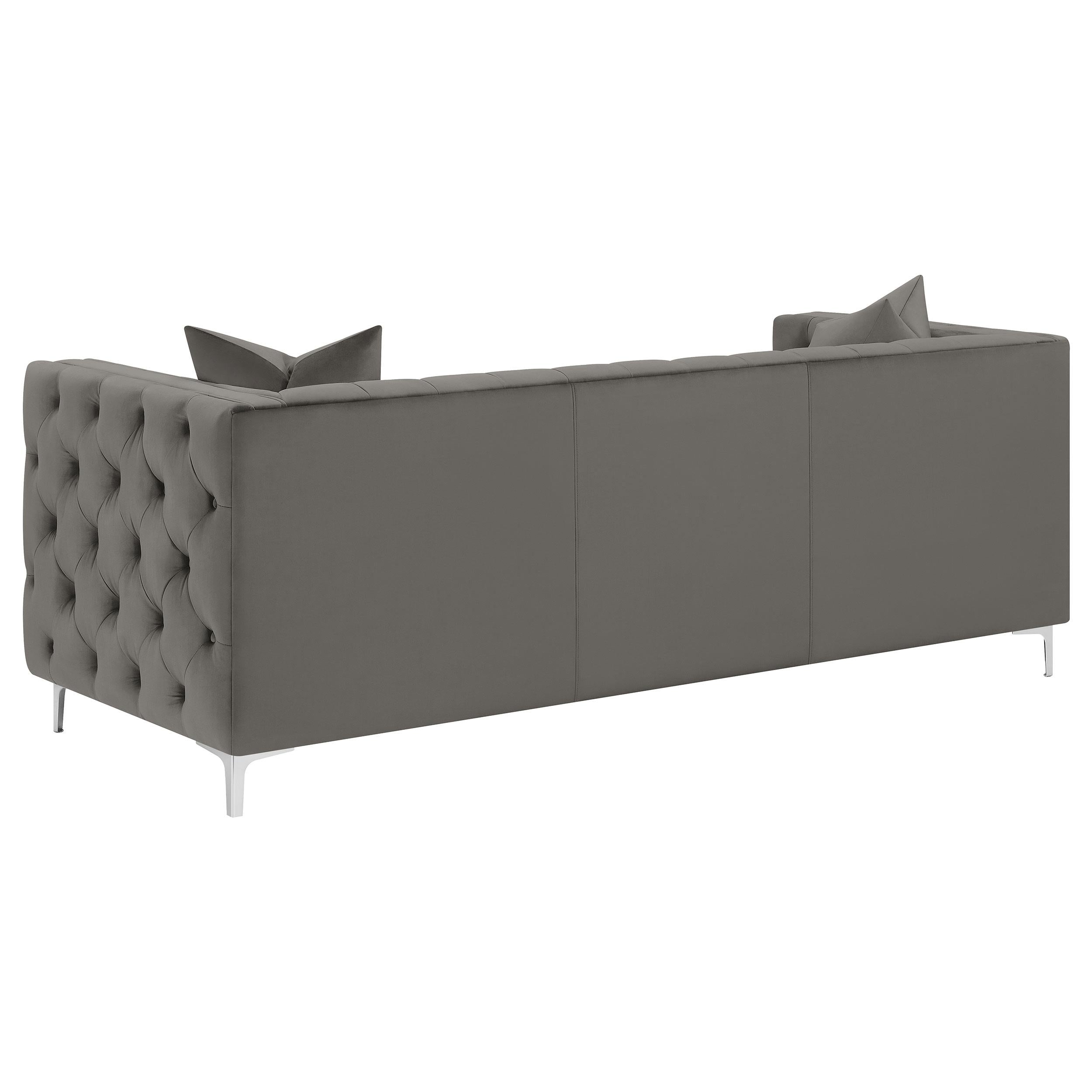 Phoebe 3-piece Upholstered Tufted Sofa Set Urban Bronze