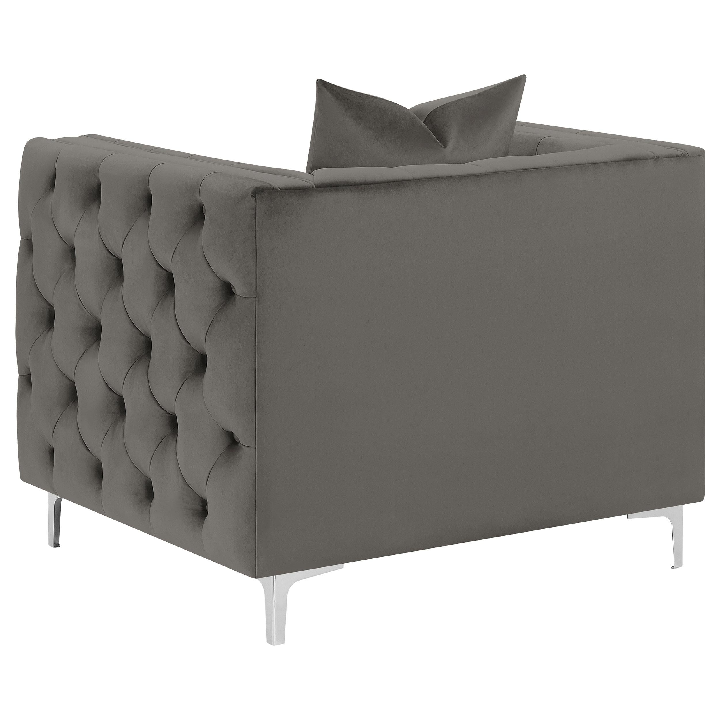 Phoebe 3-piece Upholstered Tufted Sofa Set Urban Bronze