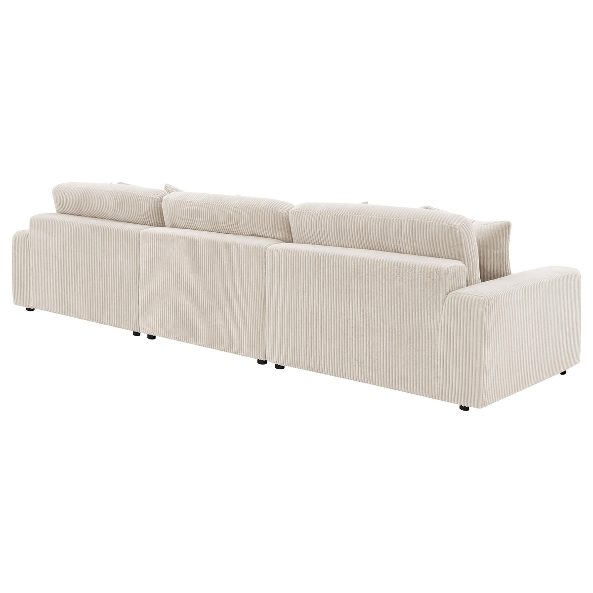 Sofá chaise longue reversible tapizado Blaine color arena