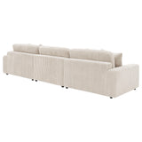 Sofá chaise longue reversible tapizado Blaine color arena