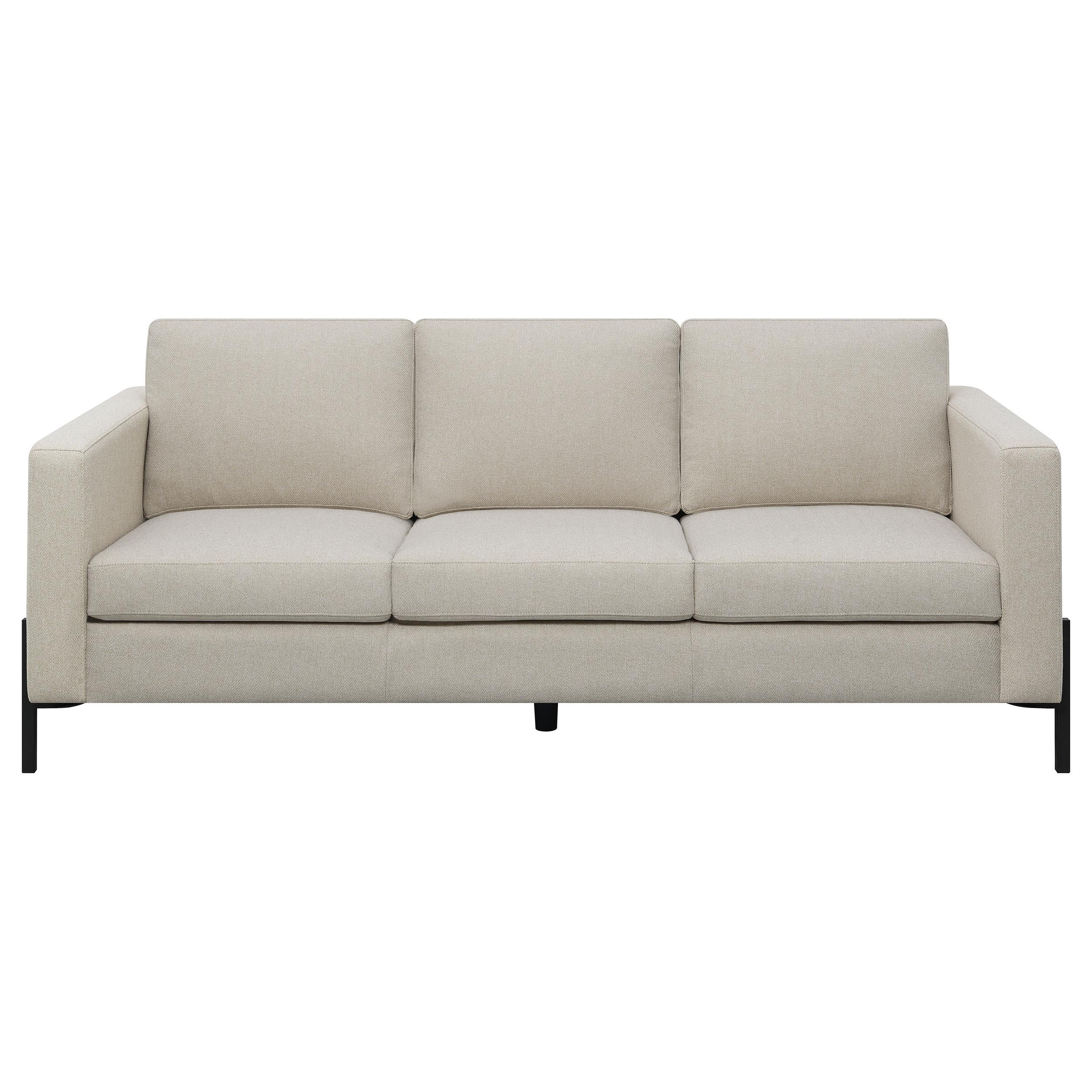 Tilly Upholstered Track Arm Sofa Oatmeal