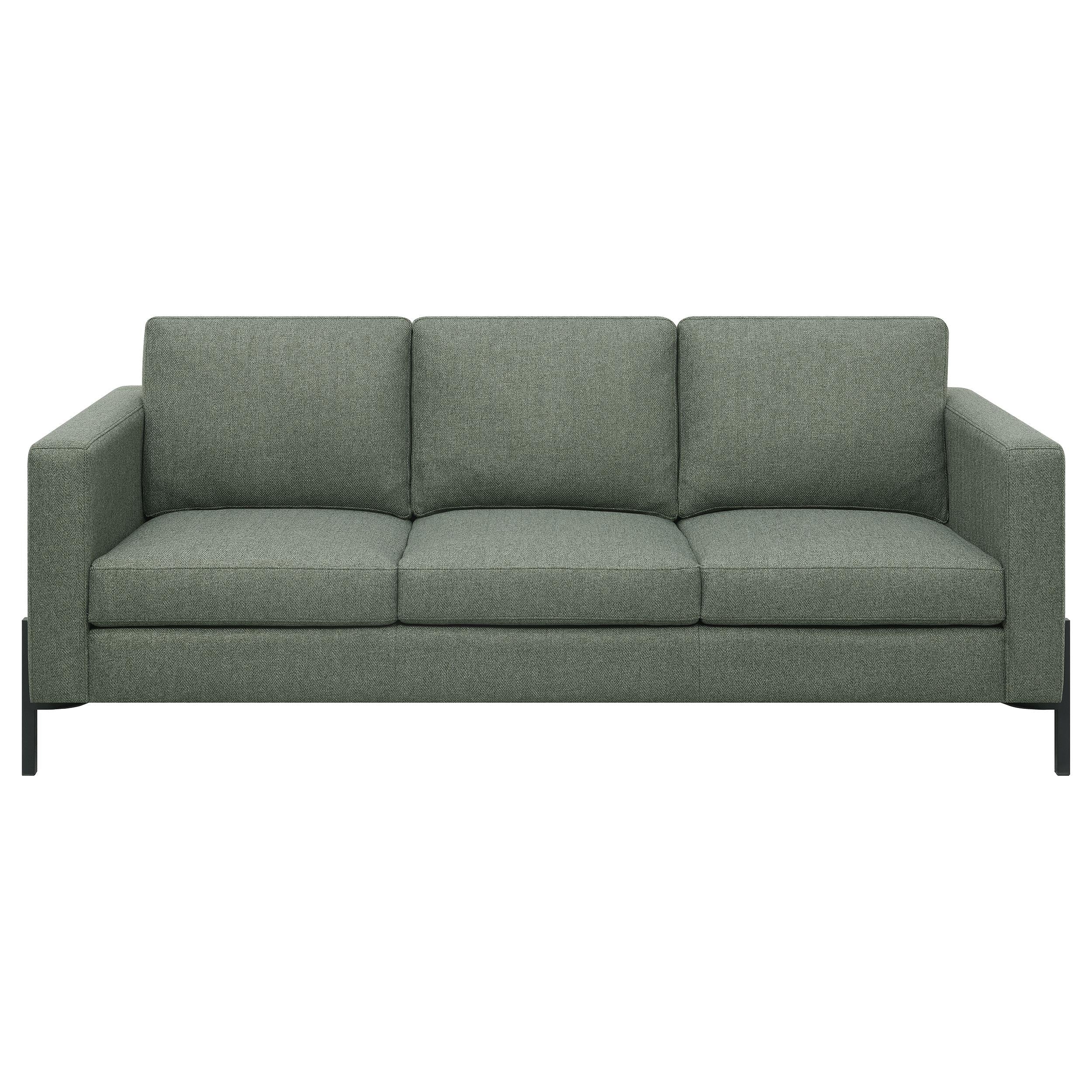 Tilly 2-piece Upholstered Track Arm Sofa Set Sage