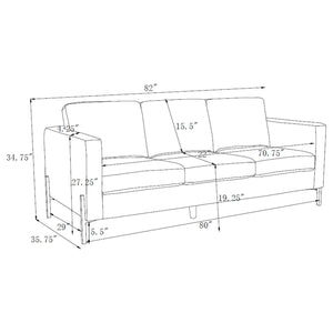 Tilly 2-piece Upholstered Track Arm Sofa Set Sage
