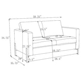 Tilly 2-piece Upholstered Track Arm Sofa Set Sage