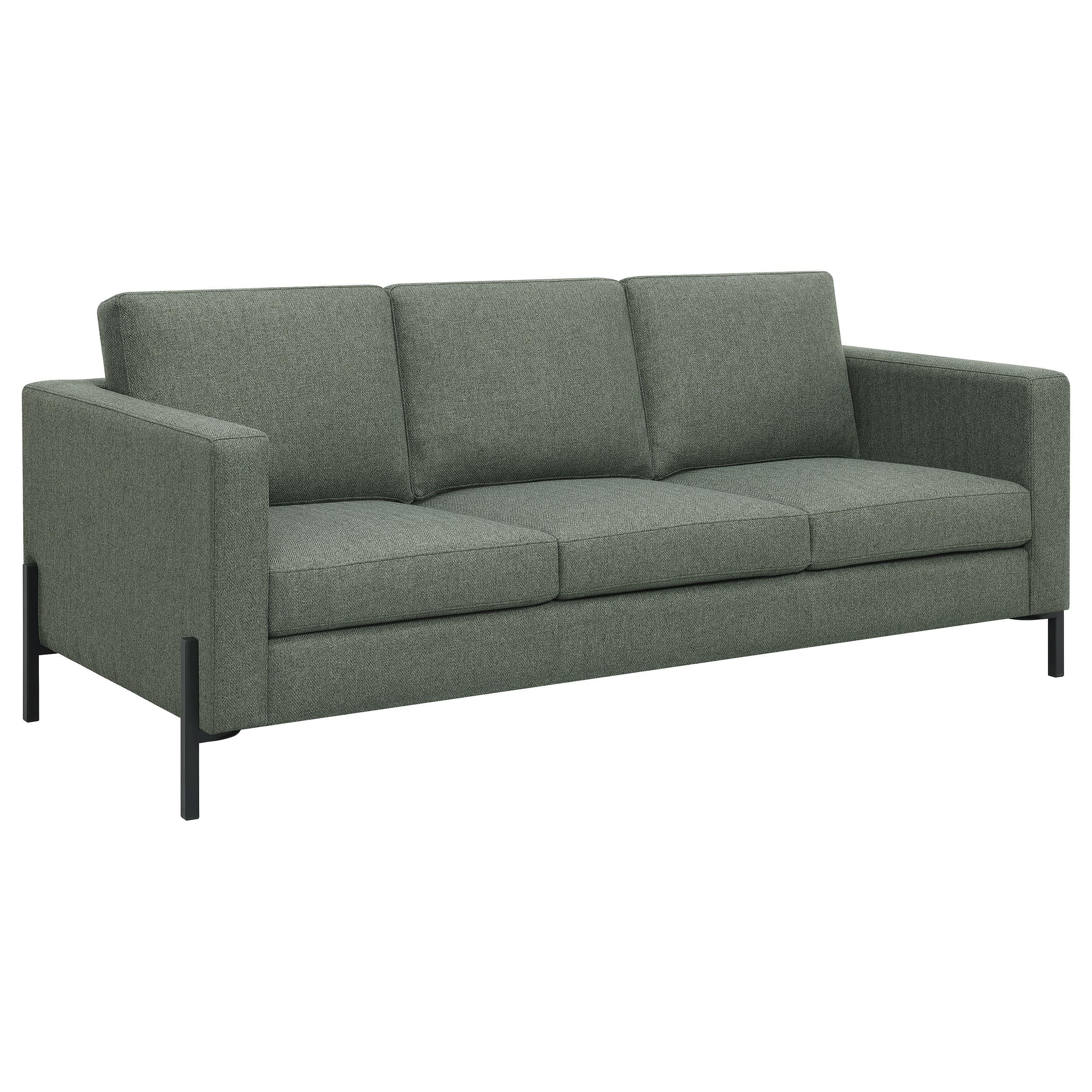 Tilly 3-piece Upholstered Track Arm Sofa Set Sage