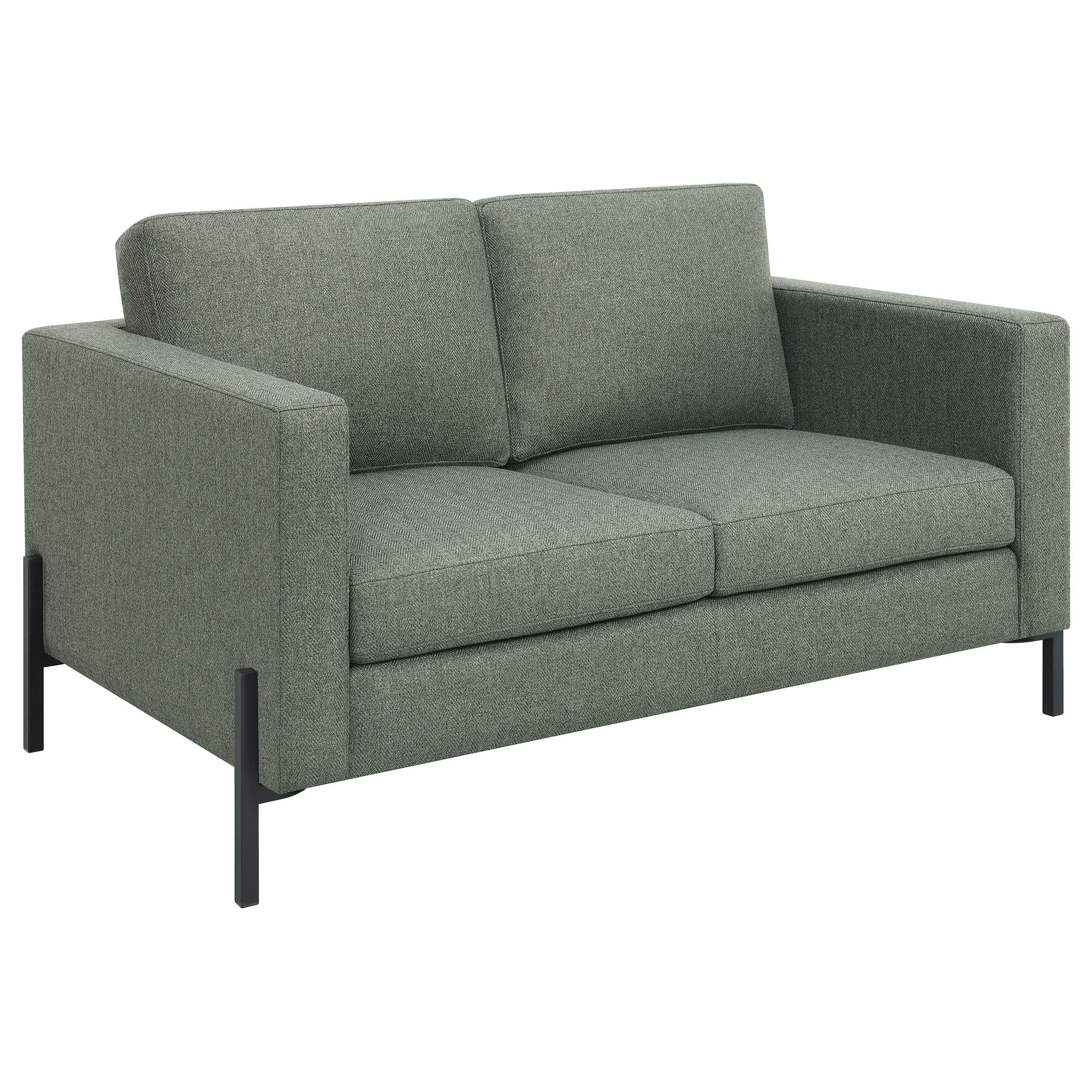 Tilly 3-piece Upholstered Track Arm Sofa Set Sage
