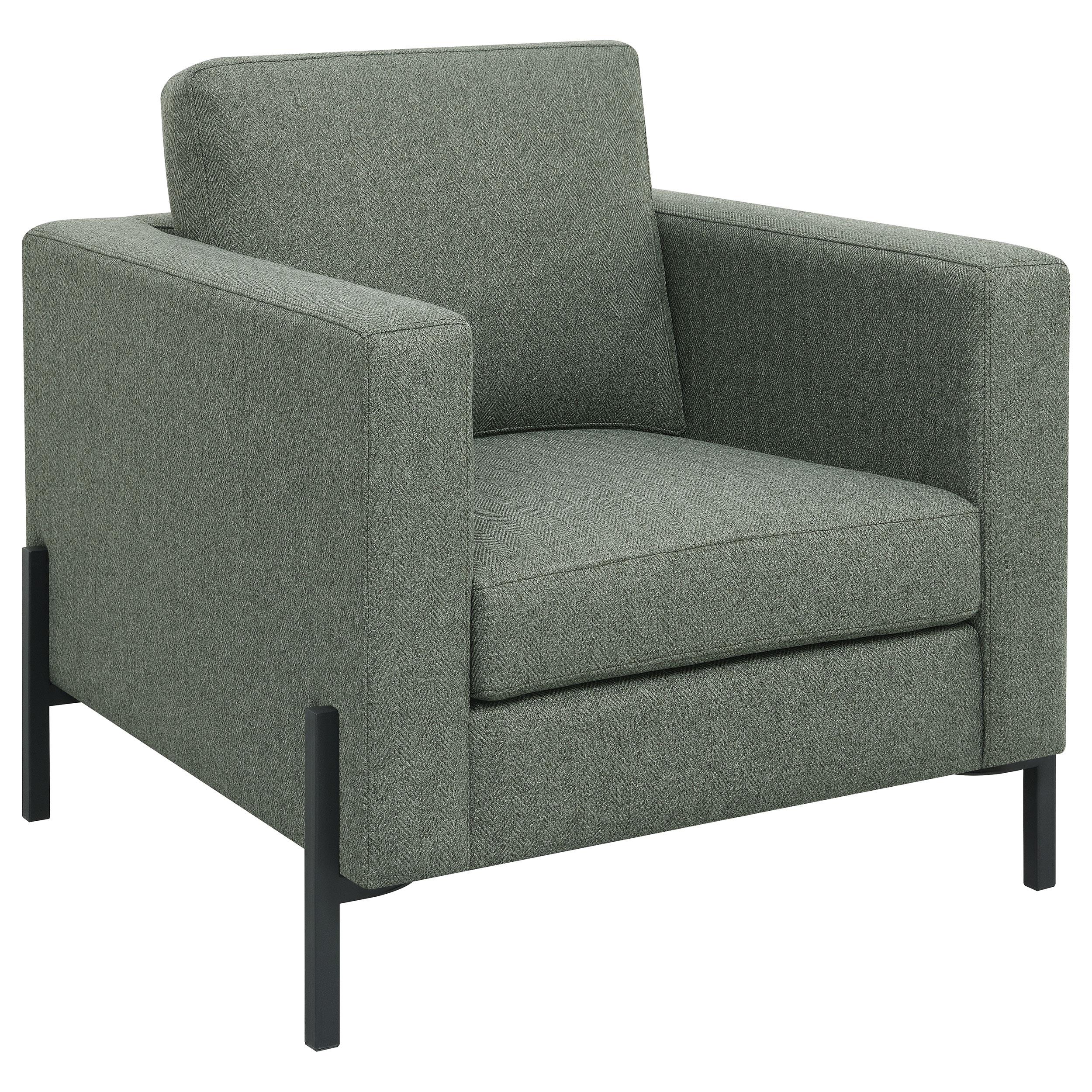 Tilly 3-piece Upholstered Track Arm Sofa Set Sage