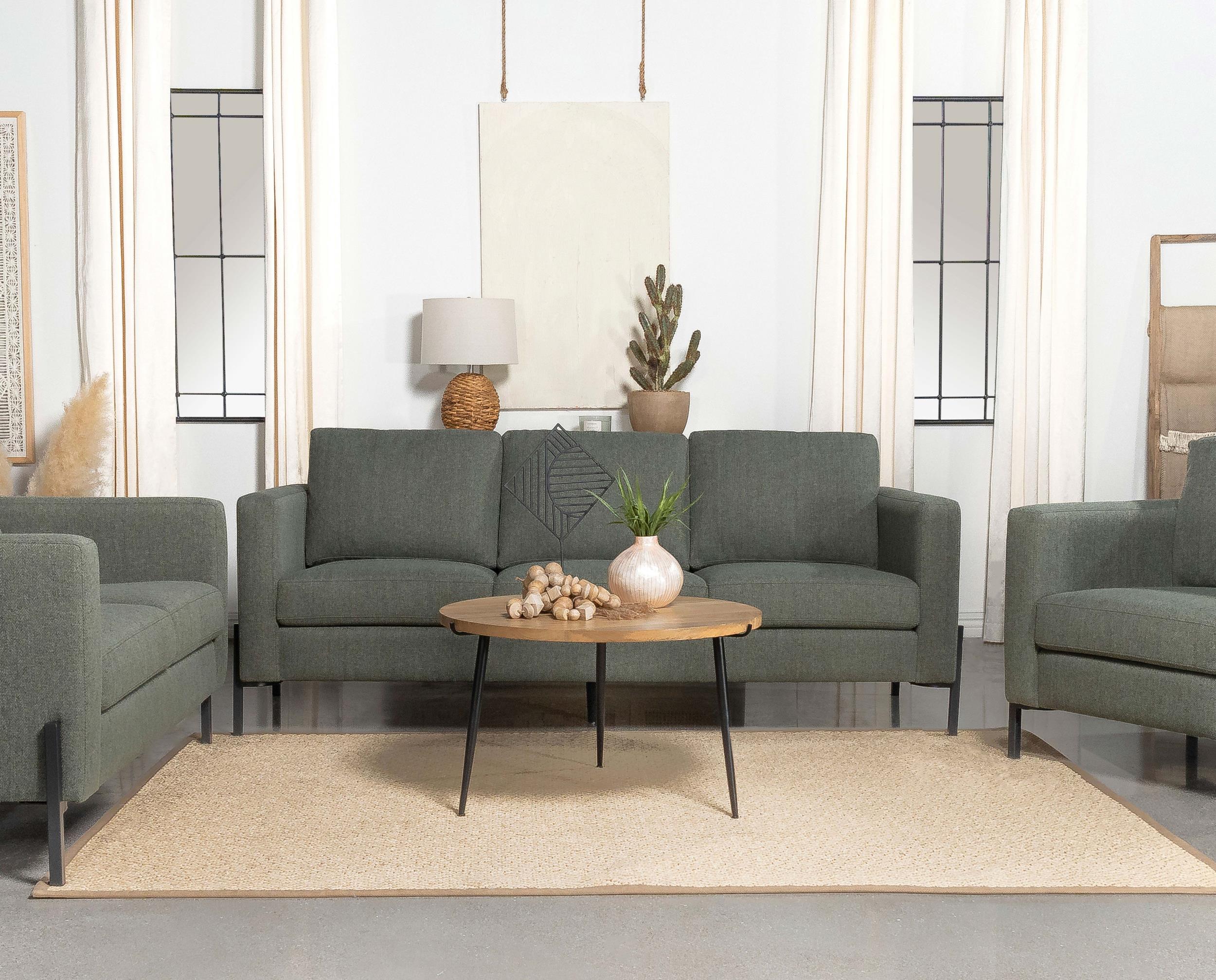 Tilly Upholstered Track Arm Sofa Sage