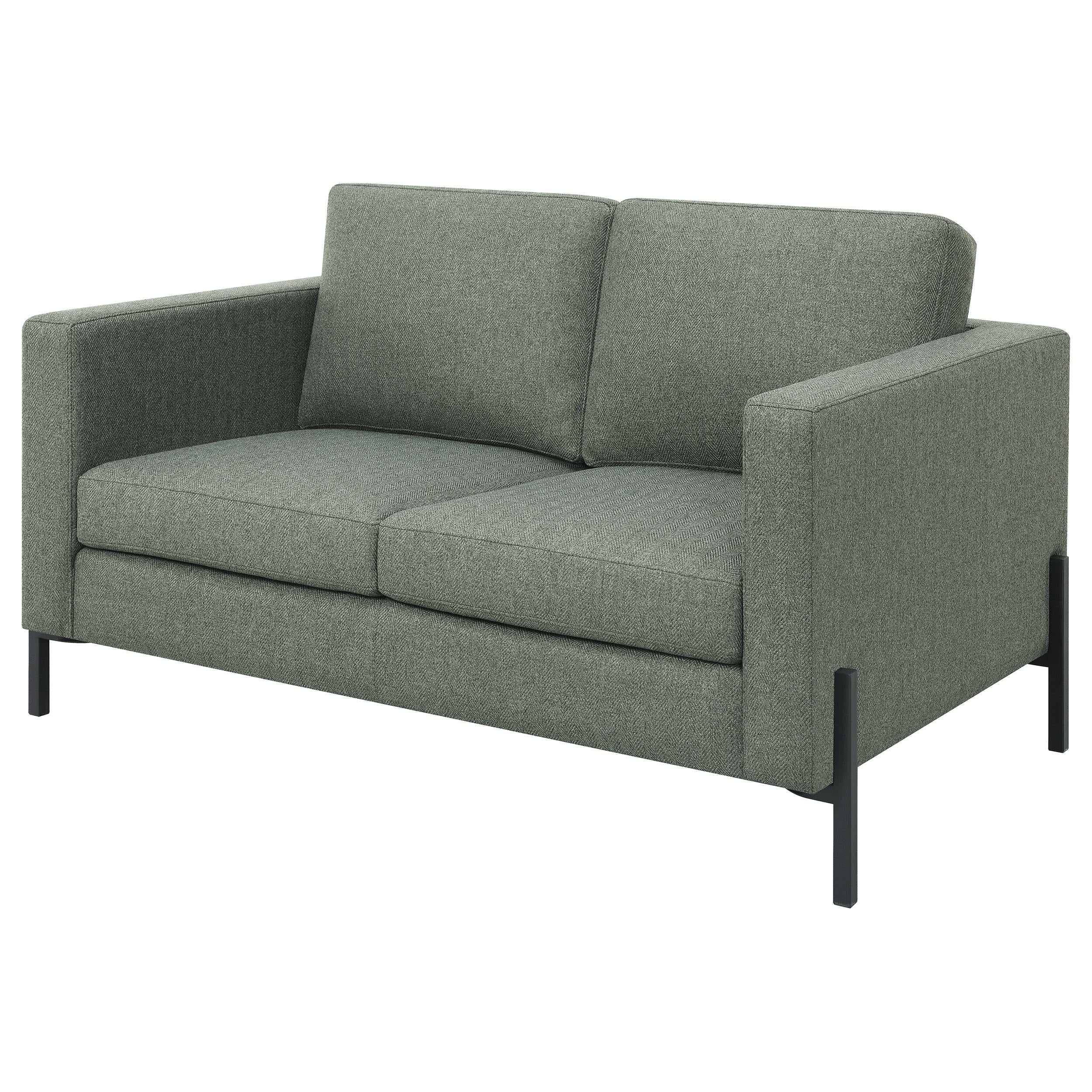 Tilly Upholstered Track Arm Loveseat Sage