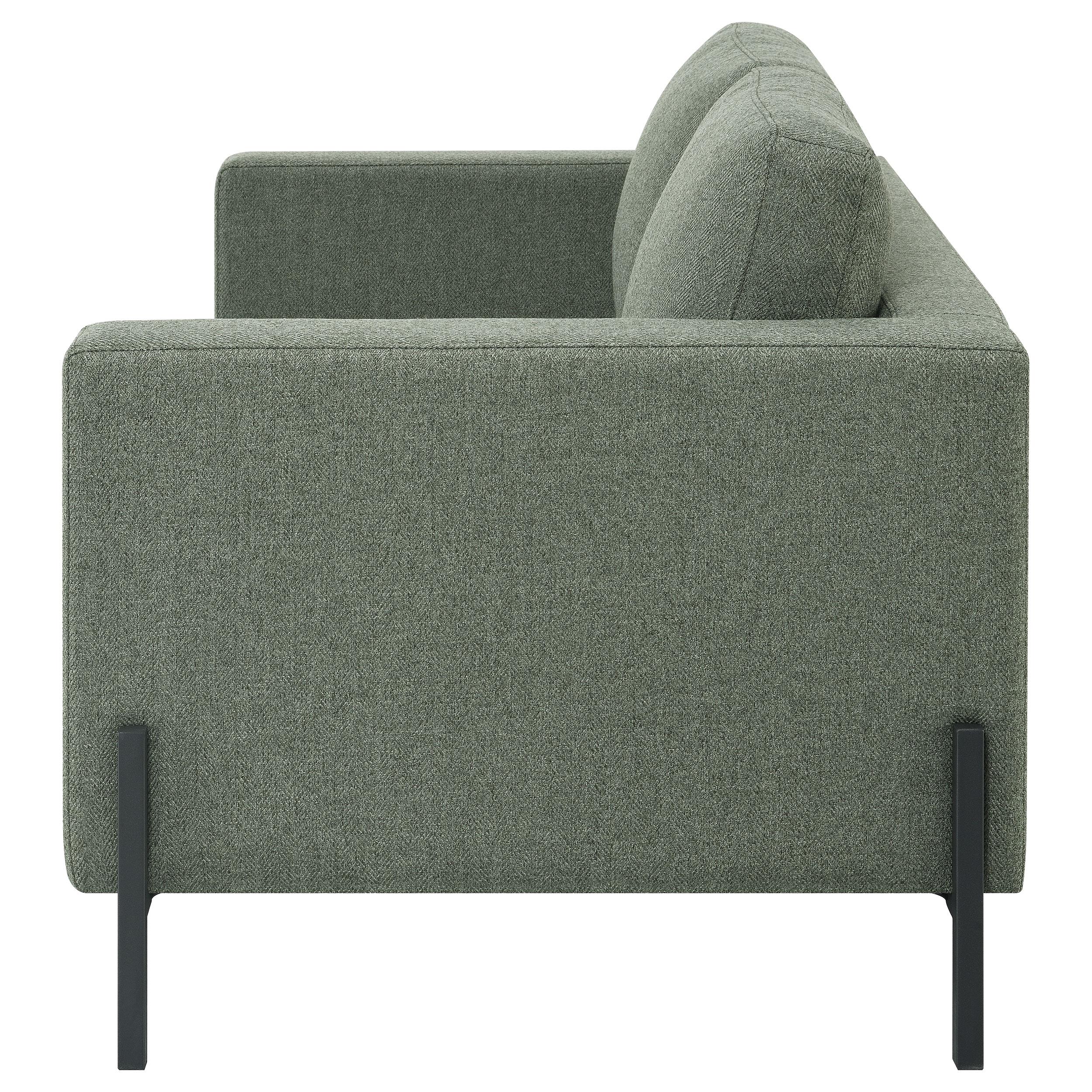 Tilly Upholstered Track Arm Loveseat Sage