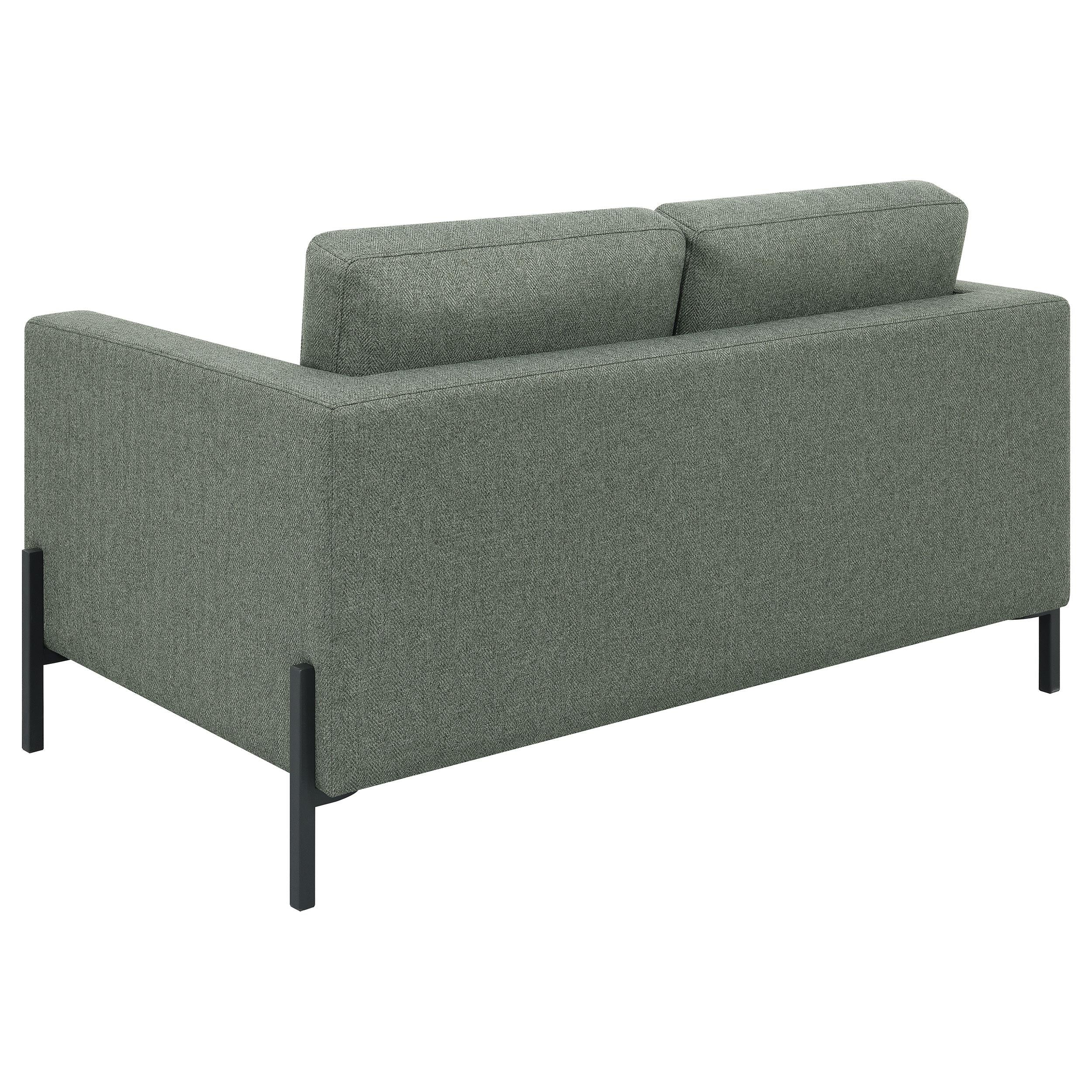 Tilly Upholstered Track Arm Loveseat Sage