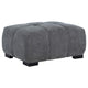 Otomana rectangular tapizada Octavia gris carbón