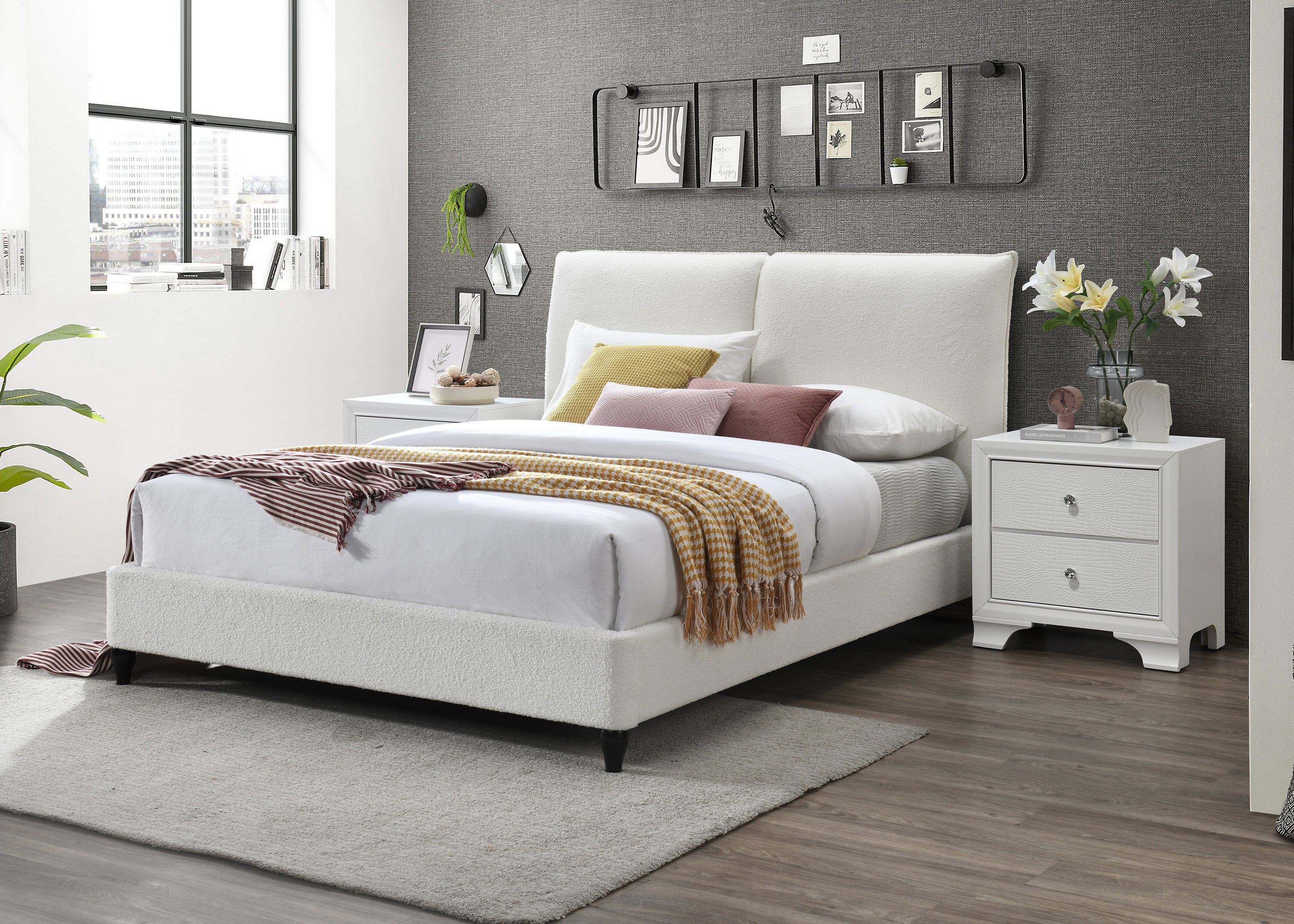 5106CL-ALL JENN CHARCOAL BED FRAME
