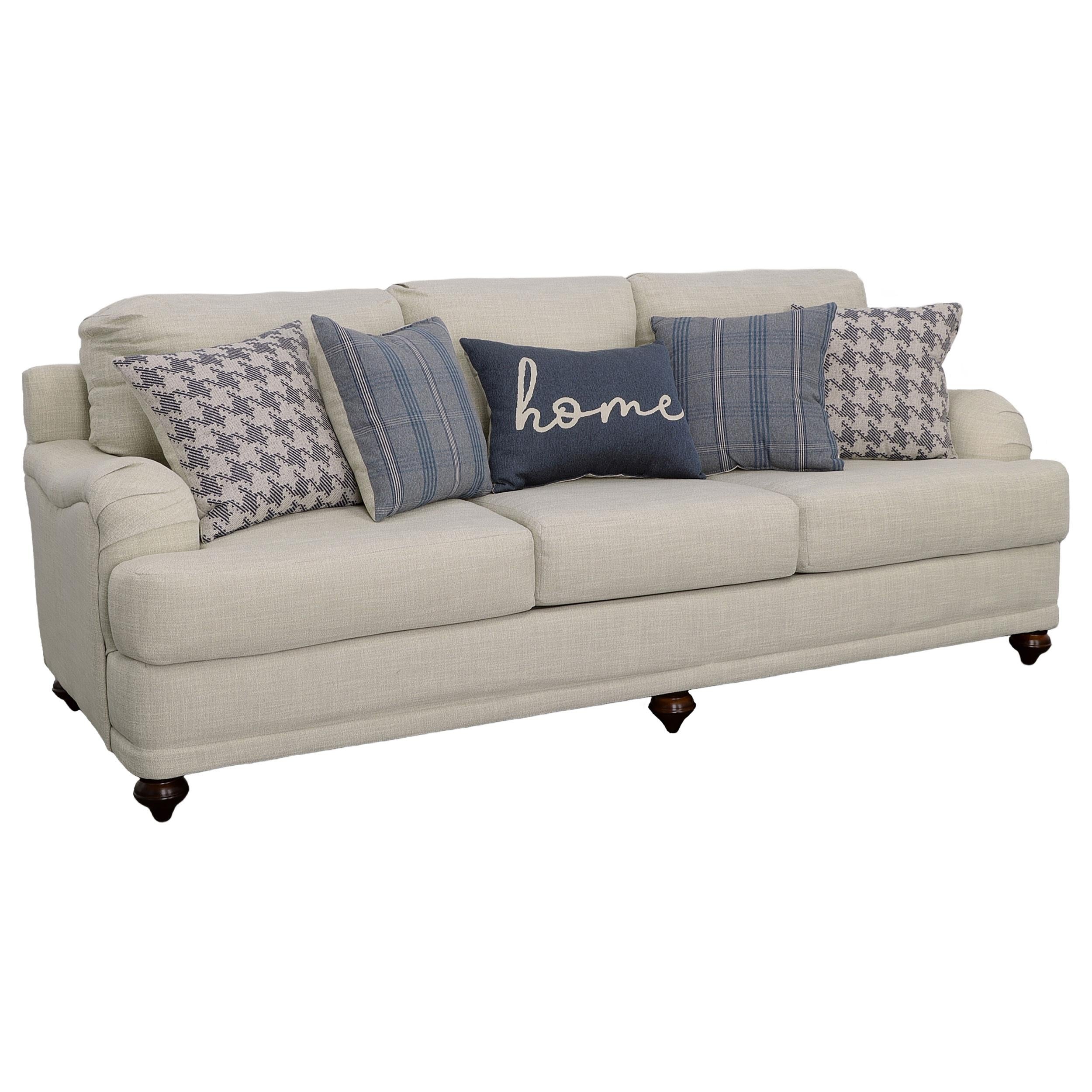 Glenn 3-piece Upholstered Sofa Set Light Grey and Blue