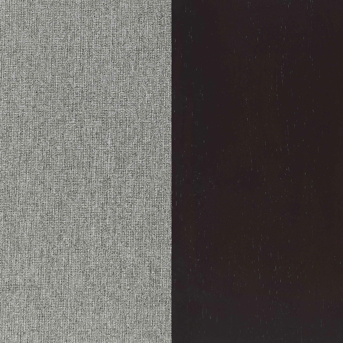 Sillón tapizado Blake con brazos articulados, color gris piel de tiburón
