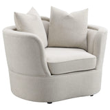 Silla tapizada Kamilah con respaldo camel beige