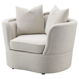 Silla tapizada Kamilah con respaldo camel beige