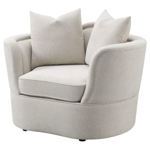 Silla tapizada Kamilah con respaldo camel beige