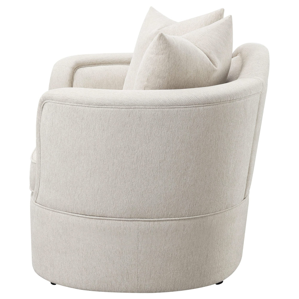 Silla tapizada Kamilah con respaldo camel beige