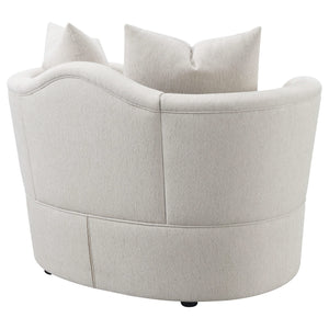 Silla tapizada Kamilah con respaldo camel beige