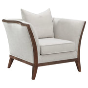 Lorraine Upholstered Flared Arm Accent Chair Beige