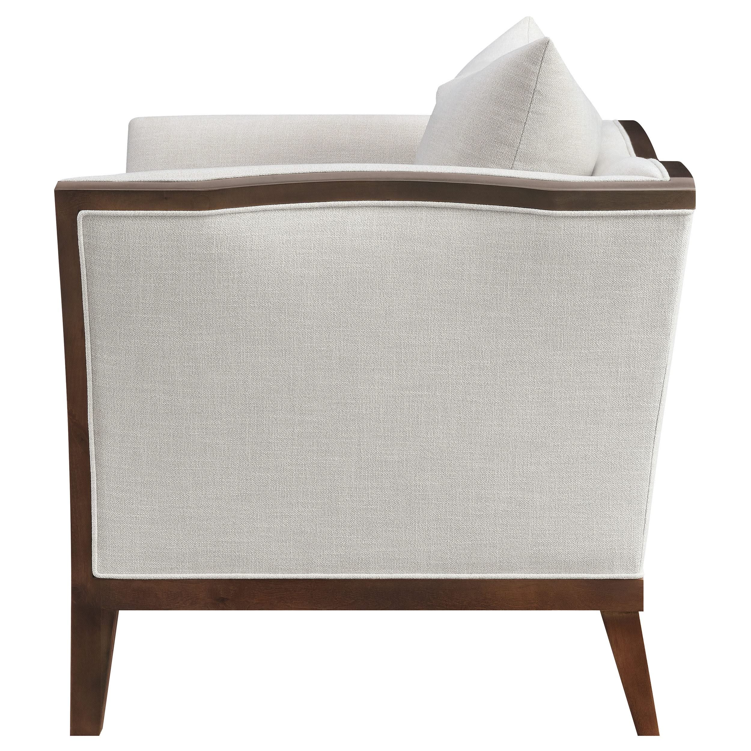 Lorraine Upholstered Flared Arm Accent Chair Beige