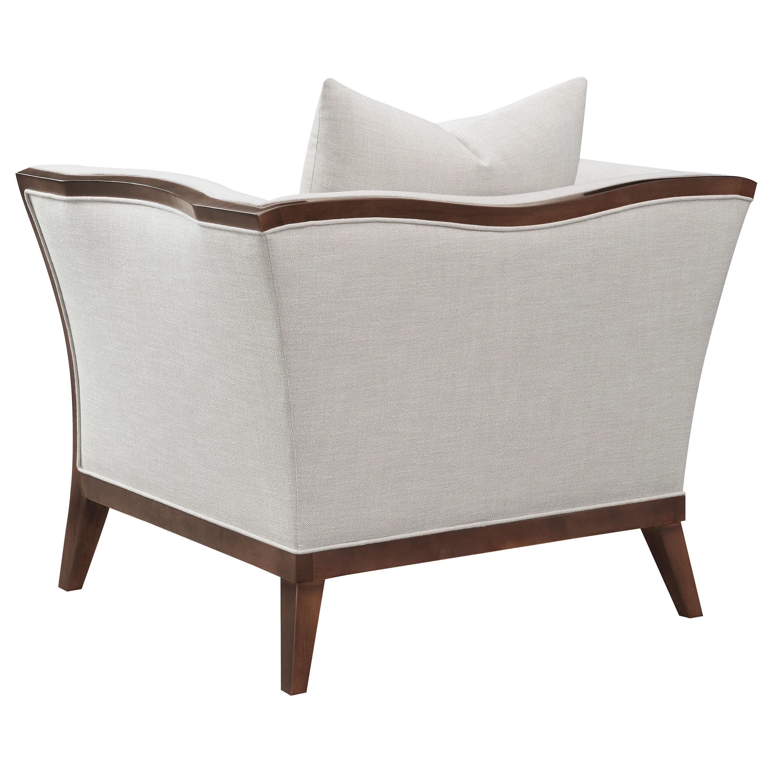 Lorraine Upholstered Flared Arm Accent Chair Beige