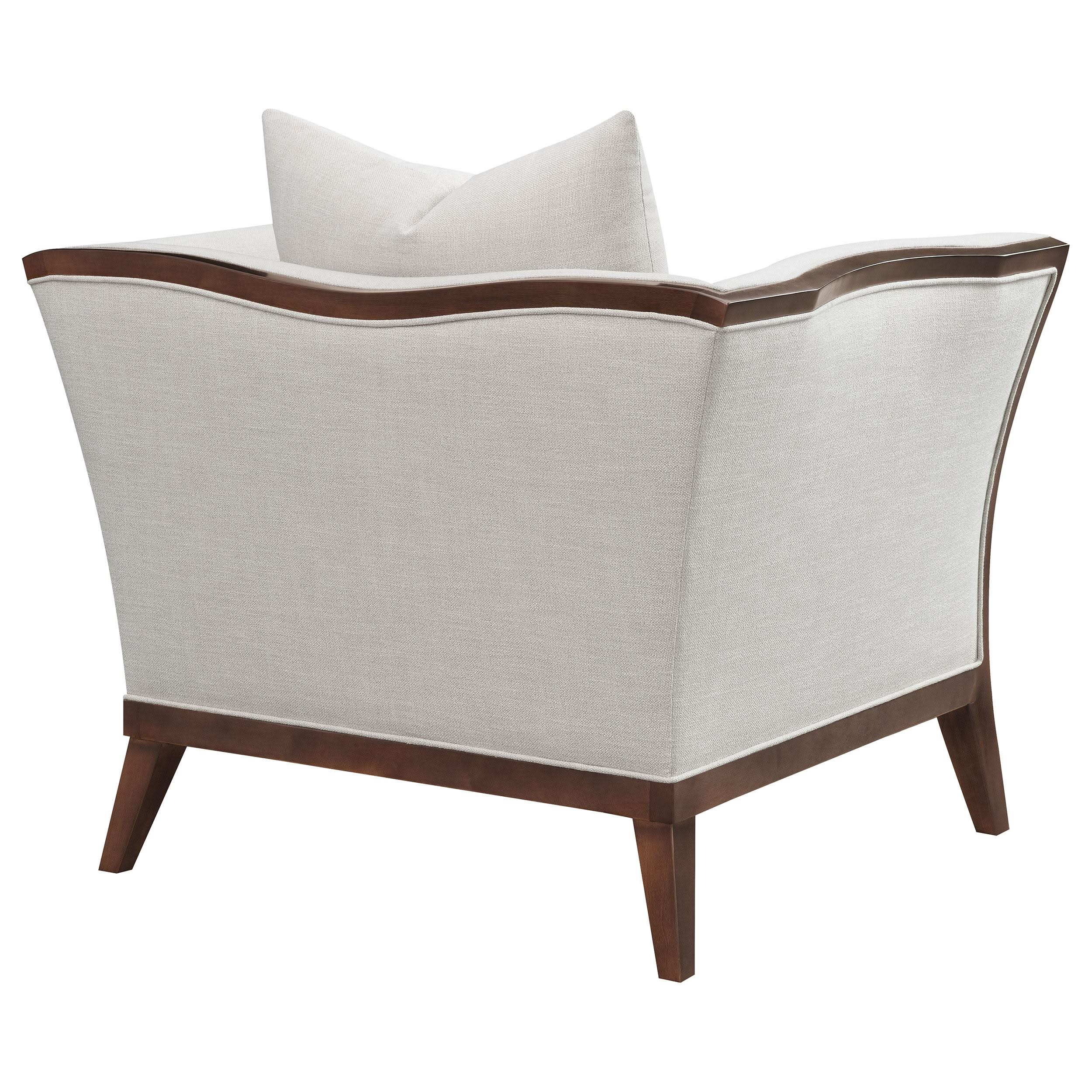 Lorraine Upholstered Flared Arm Accent Chair Beige