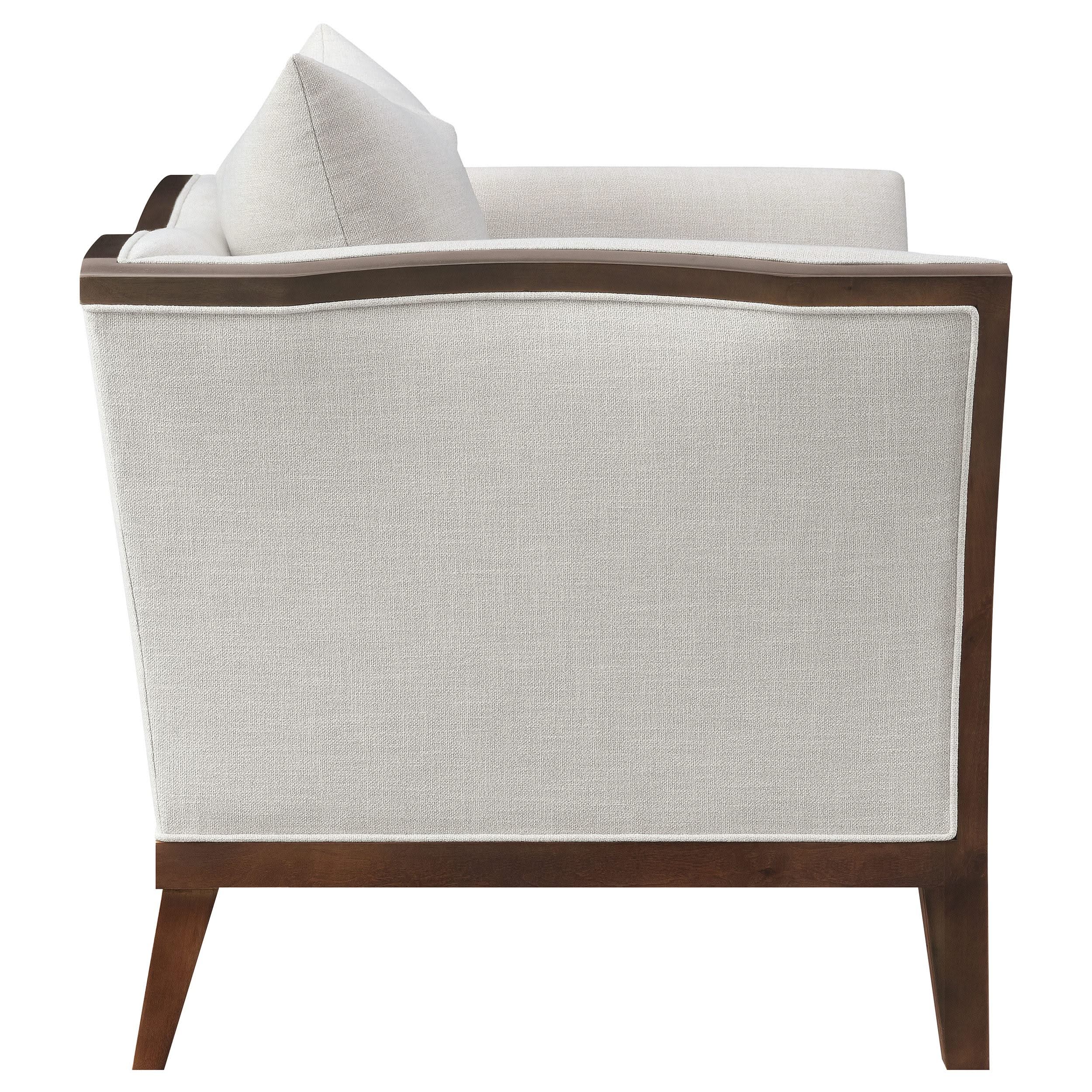 Lorraine Upholstered Flared Arm Accent Chair Beige