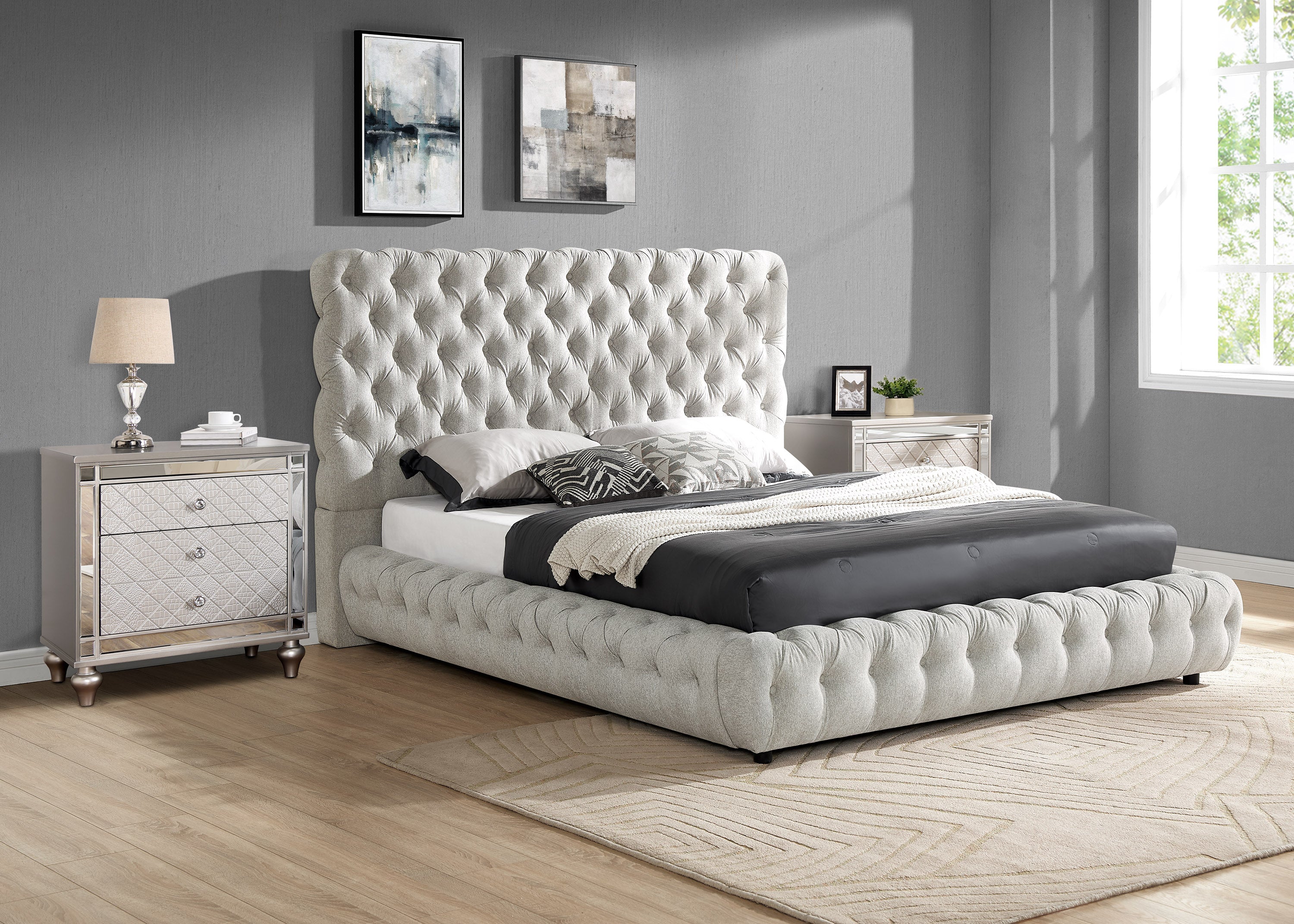 5112DV-ALL FLORY BED DOVE GRAY