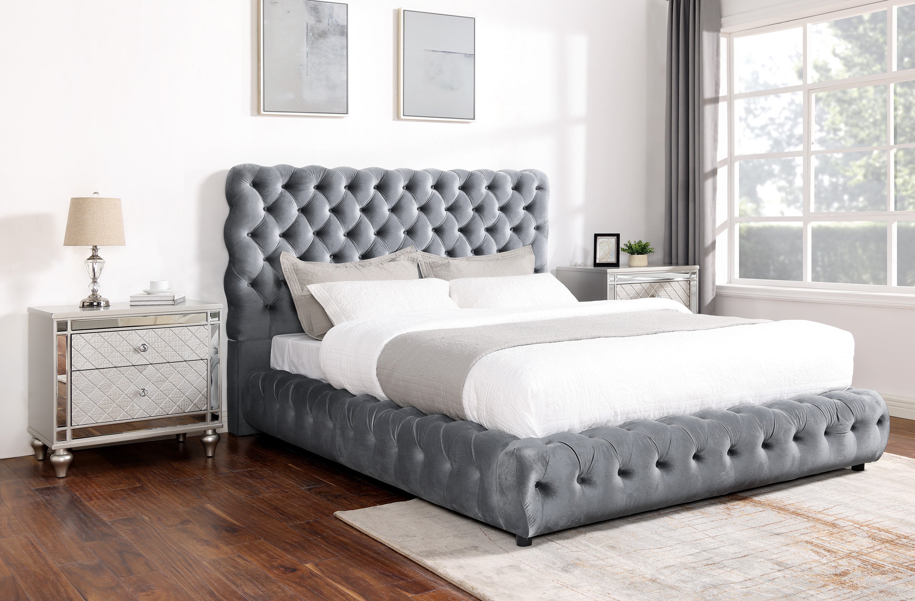 5112GY-ALL FLORY BED GRAY