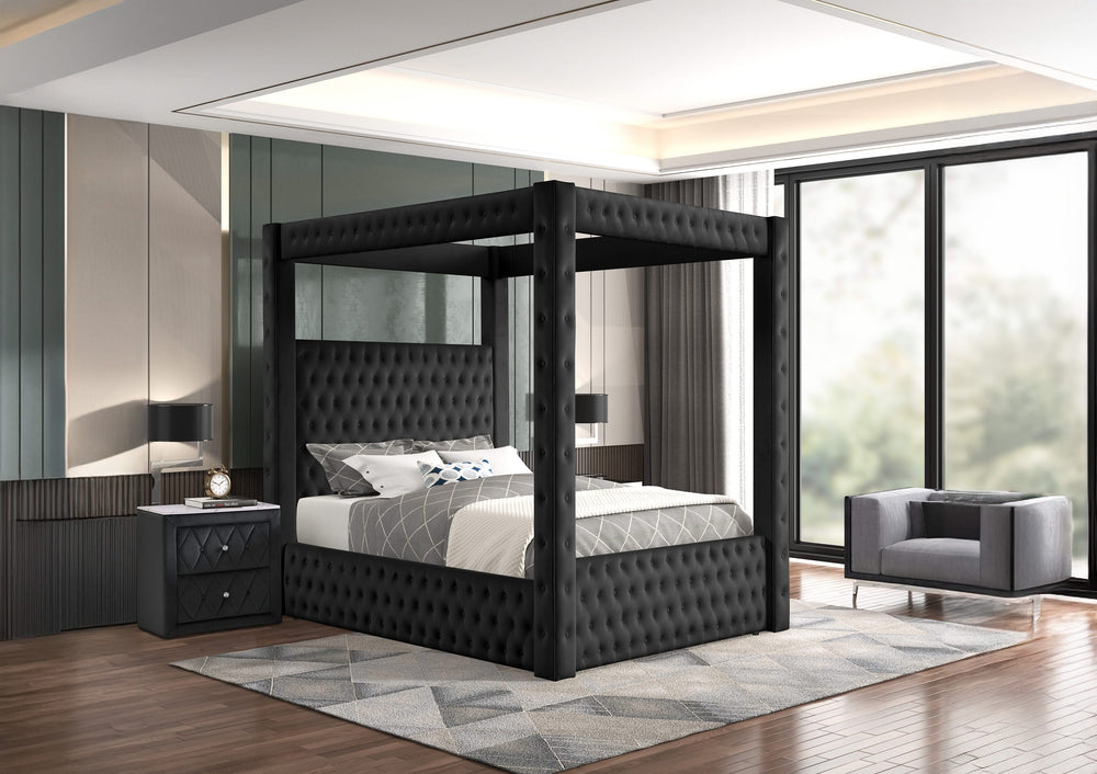 5114BK ANNABELLE CANOPY BED BLACK