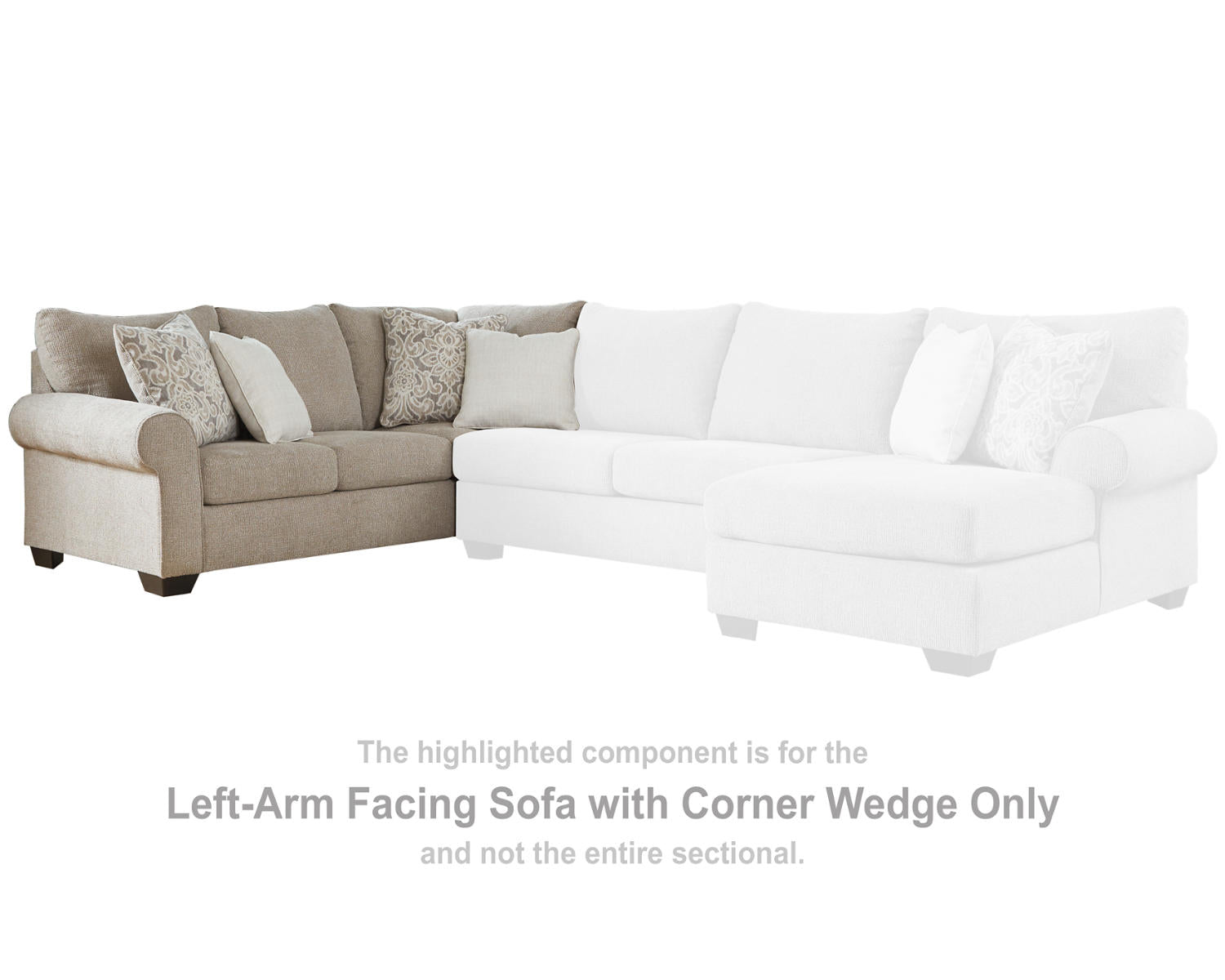Baranello Left-Arm Facing Sofa with Corner Wedge