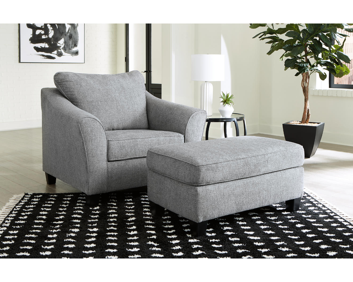 Mathonia Oversized Chair and Ottoman