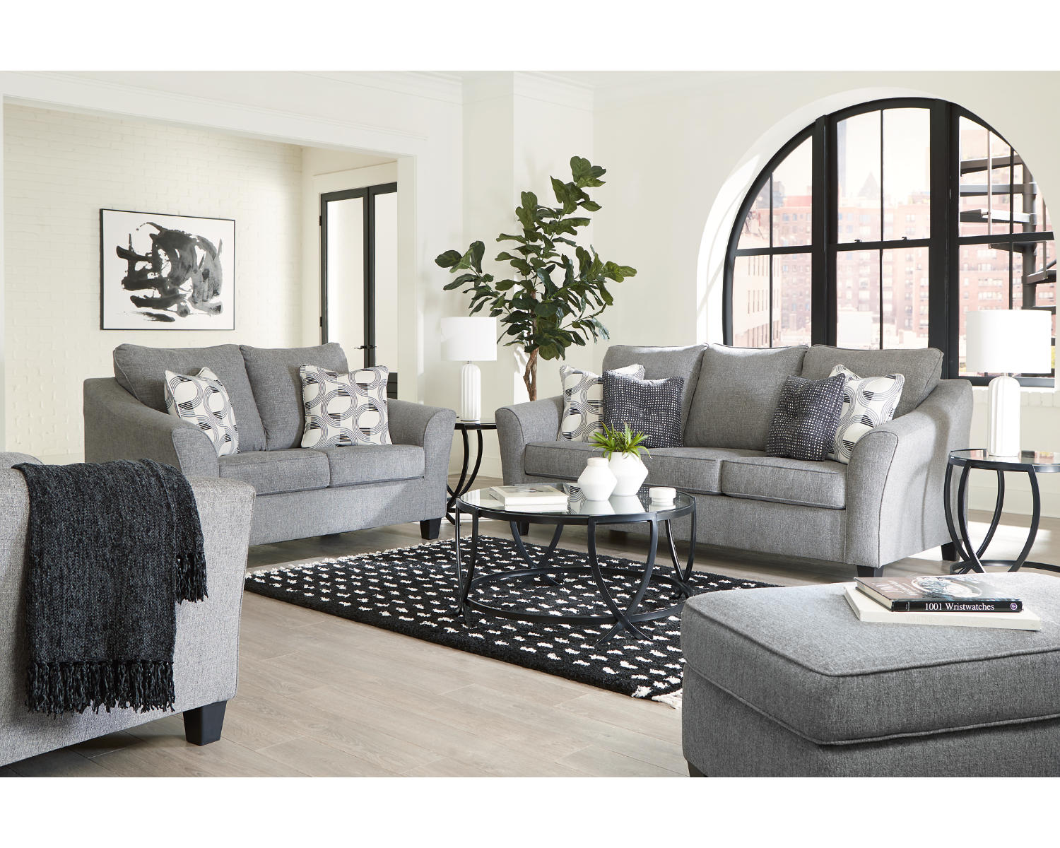 Mathonia Sofa, Loveseat, Oversized Chair and Ottoman
