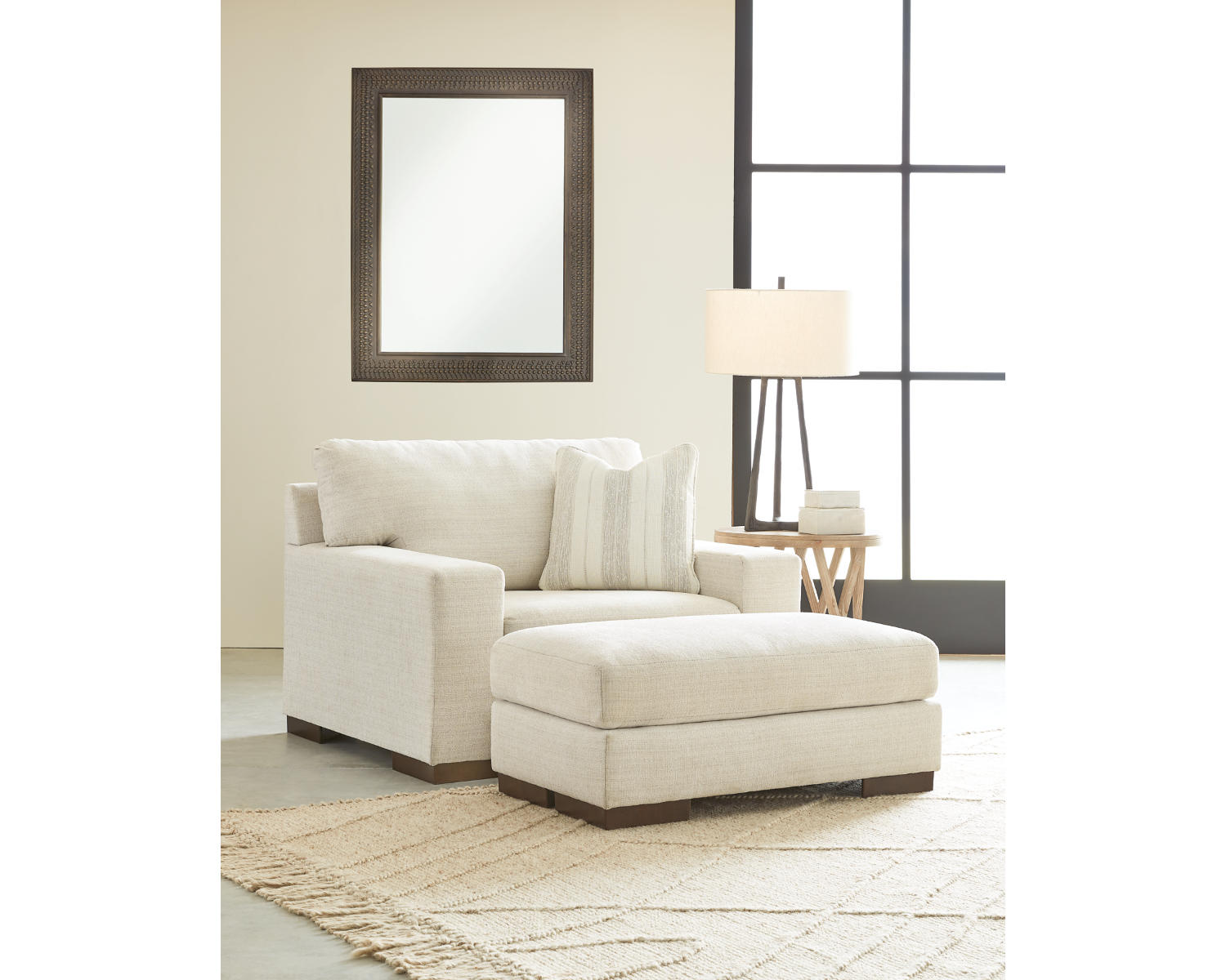 Maggie Oversized Chair and Ottoman