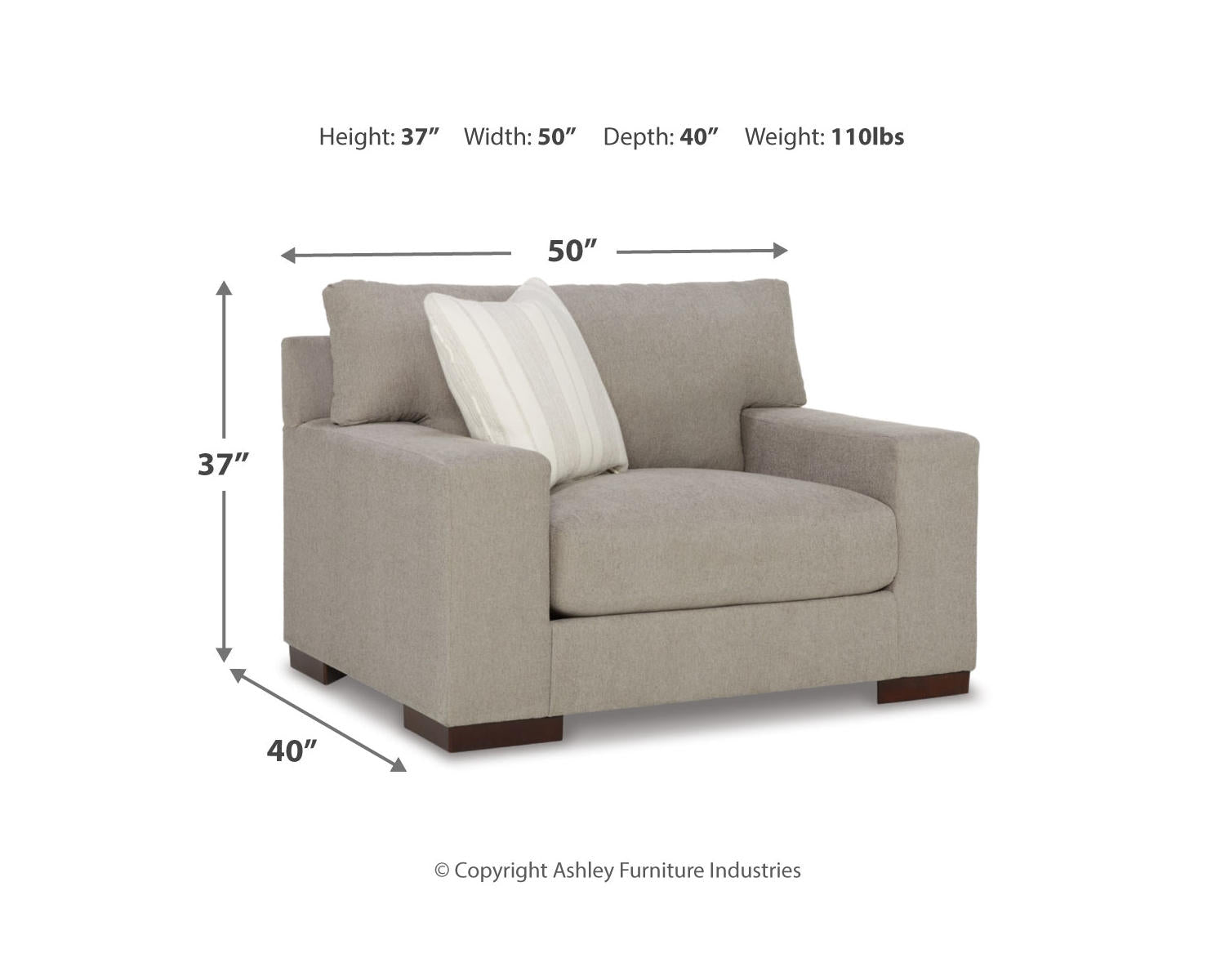 Maggie Oversized Chair and Ottoman