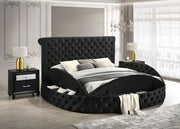 BRIGITTE QUEEN FB W/STORAGE BLACK