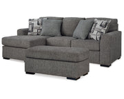Gardiner Sofa Chaise and Ottoman