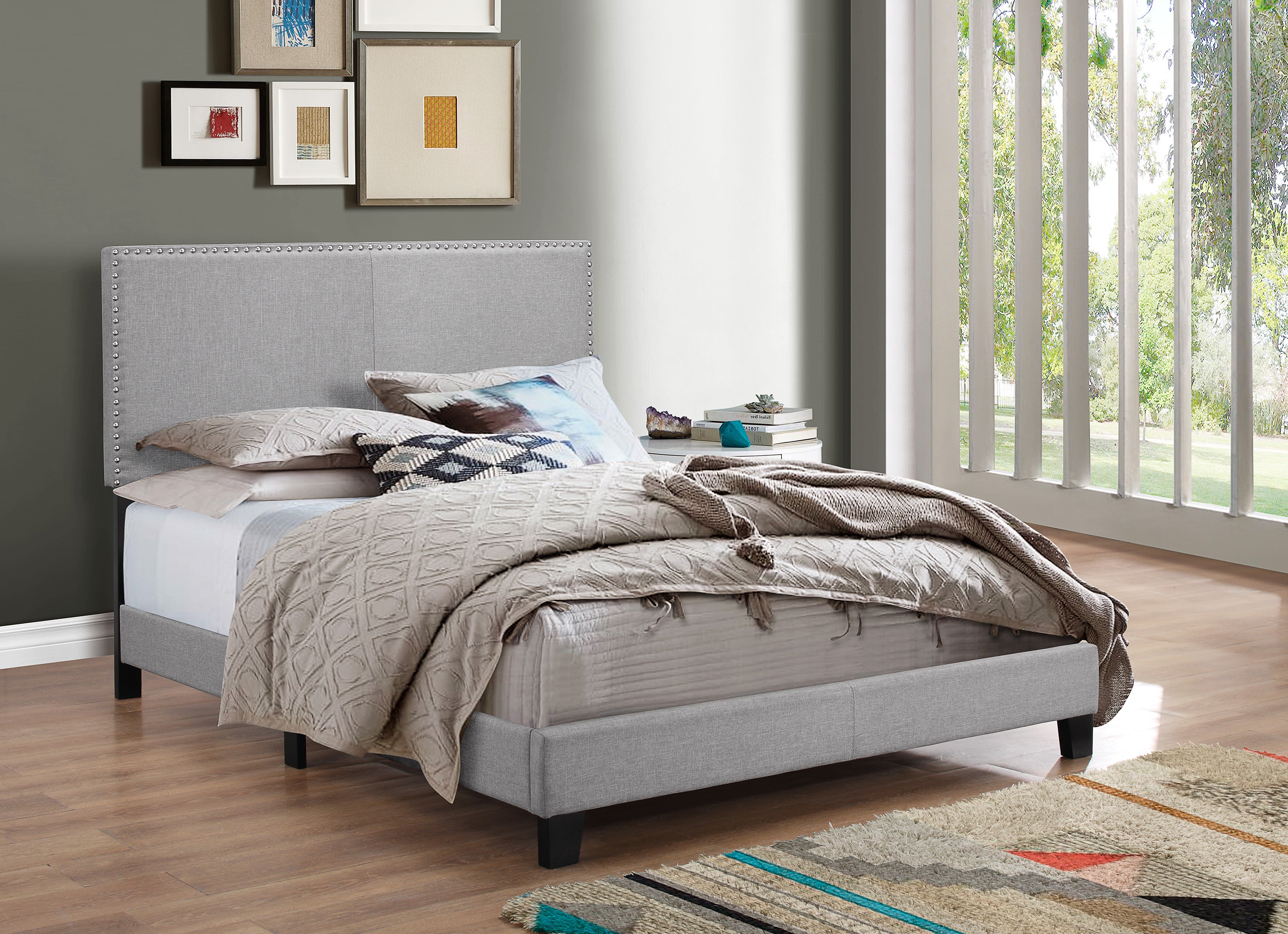ERIN QUEEN NAILHEAD HB FB RAIL GREY