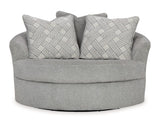 Silla giratoria extragrande y otomana Casselbury