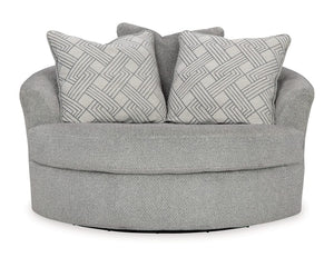 Silla giratoria extragrande y otomana Casselbury