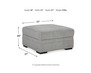 Silla giratoria extragrande y otomana Casselbury
