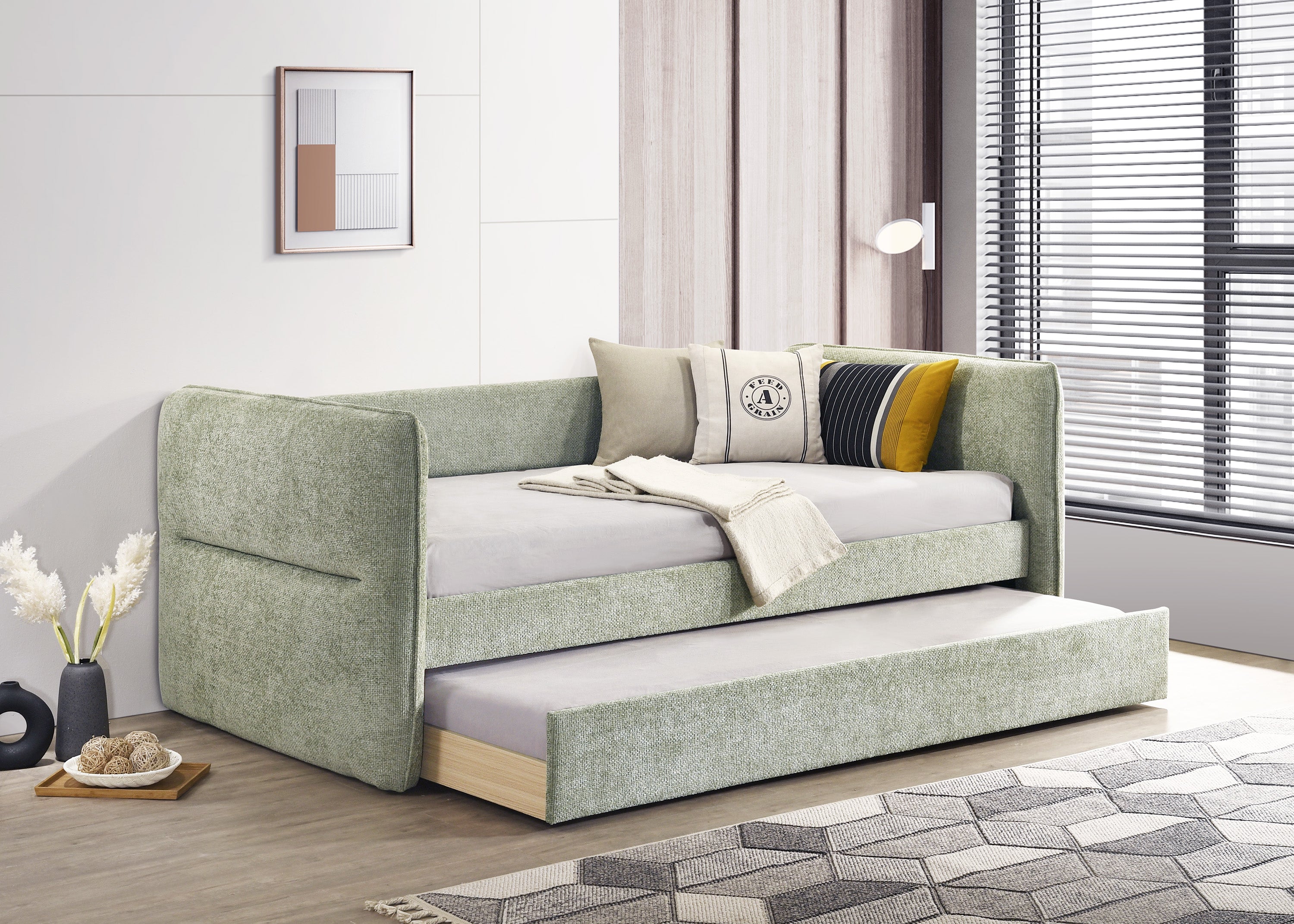5324GR-SET PHILIPA DAYBED GREEN
