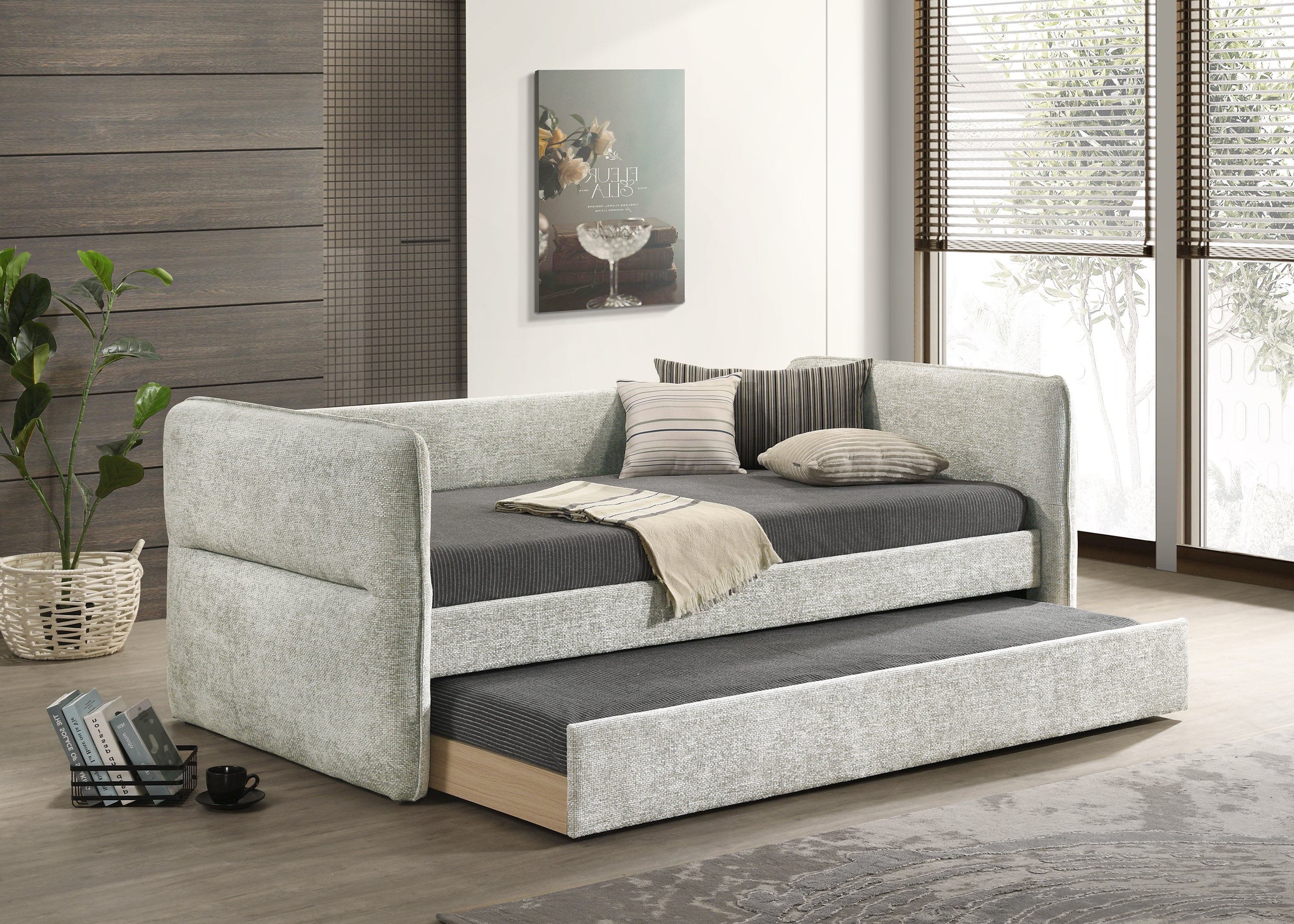 5324LG-SET PHILIPA DAYBED LIGHT GREY