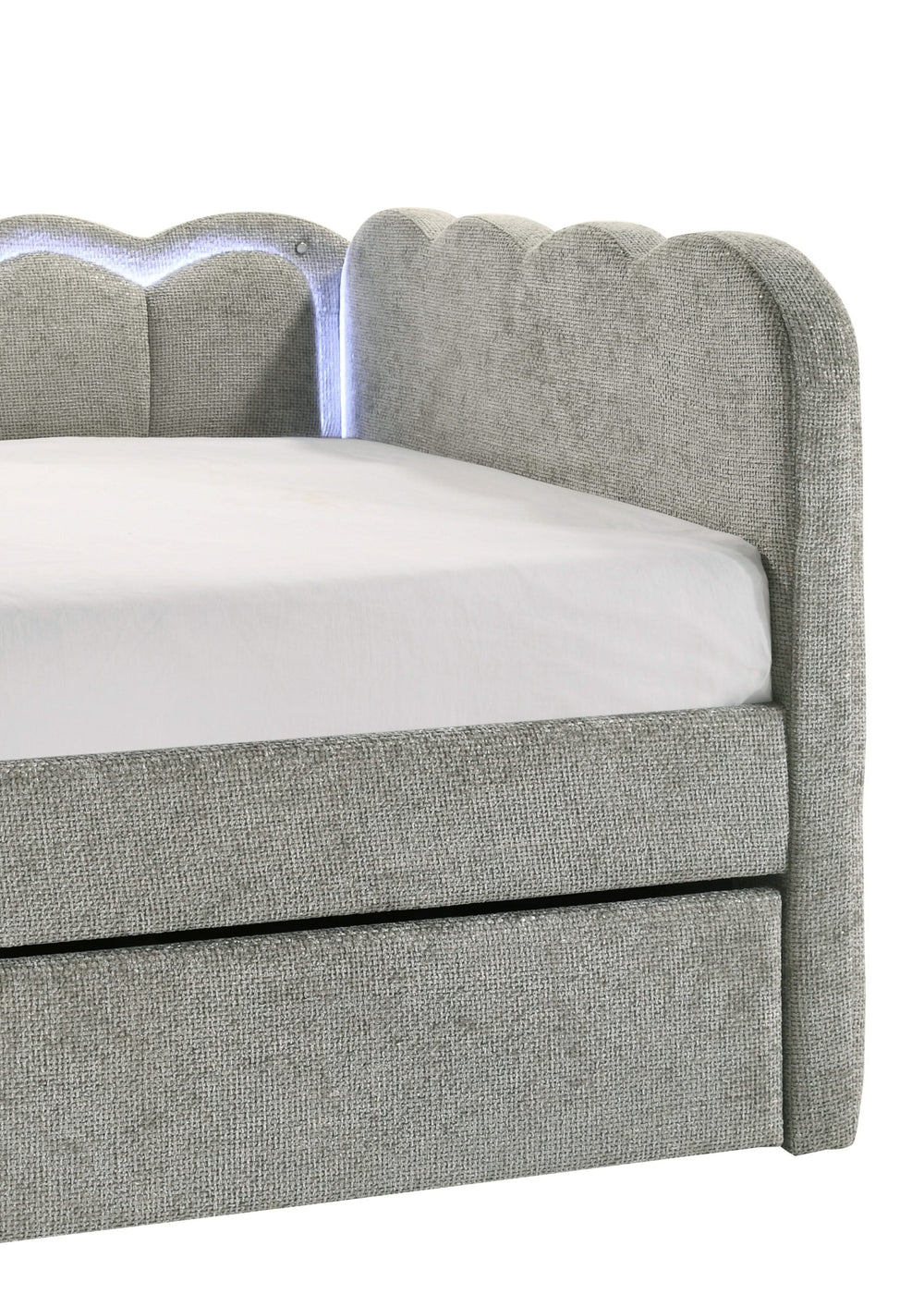 5328LG-SET MELODY DAYBED - LIGHT GREY
