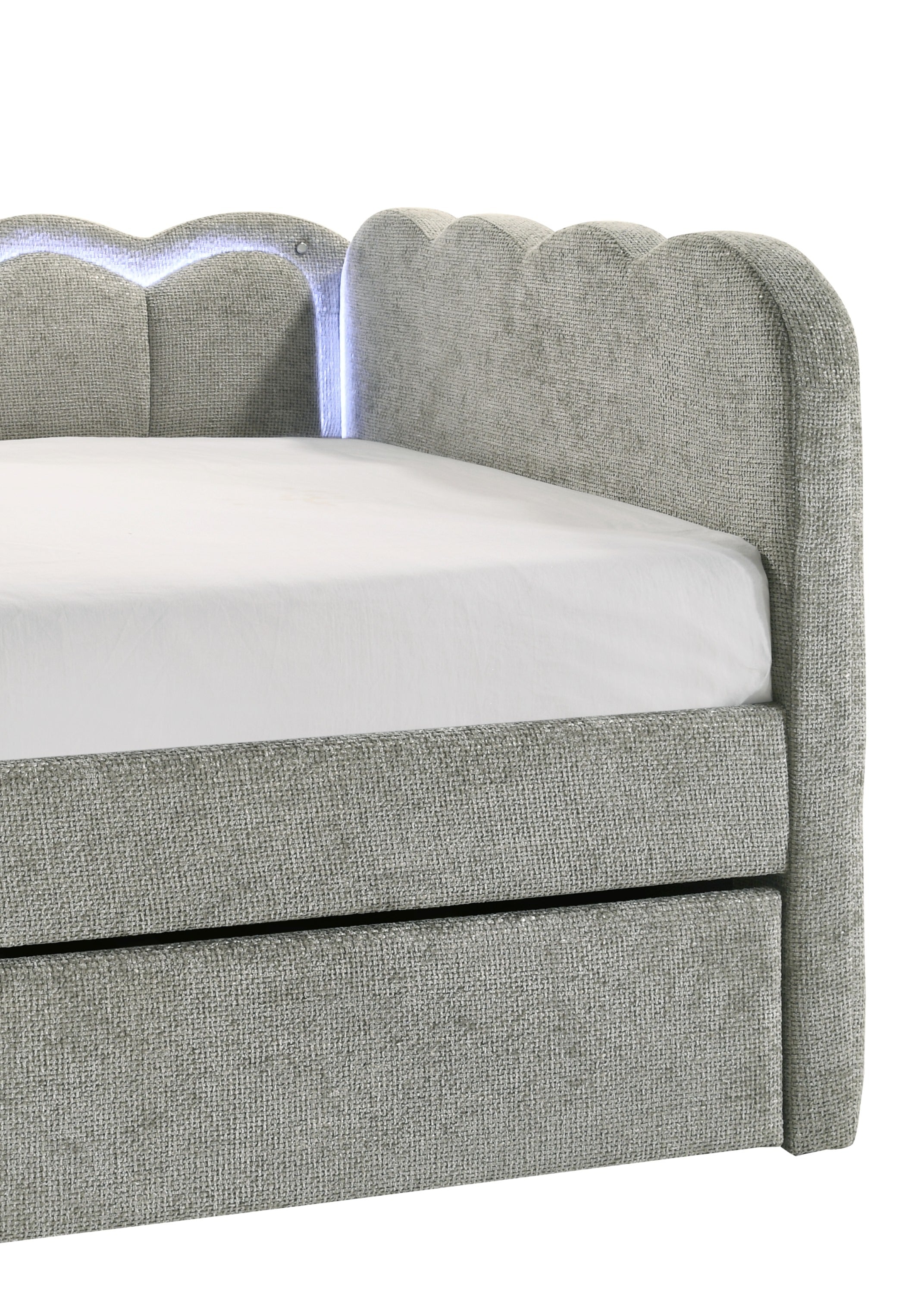 5328LG-SET MELODY DAYBED - LIGHT GREY