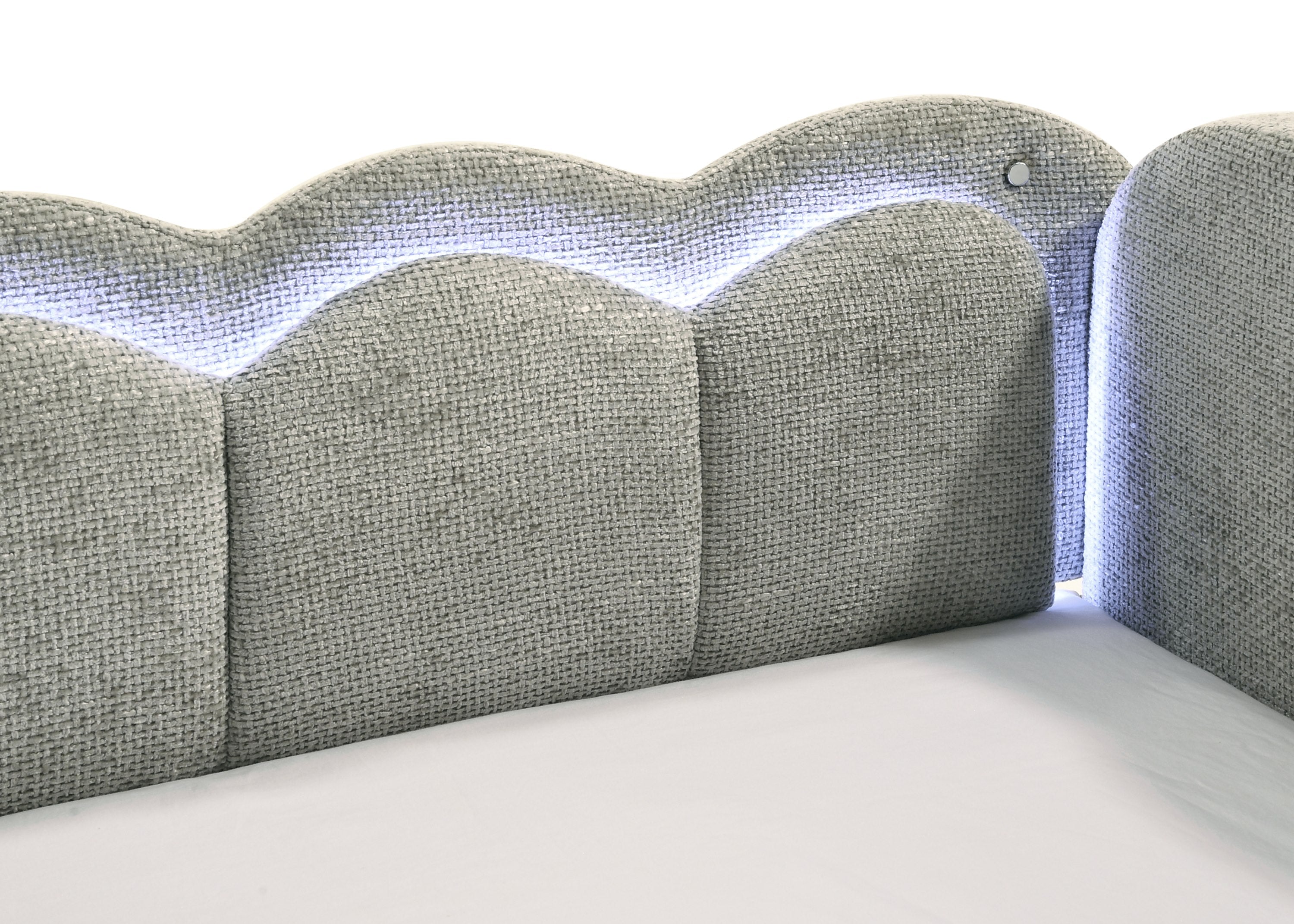 5328LG-SET MELODY DAYBED - LIGHT GREY