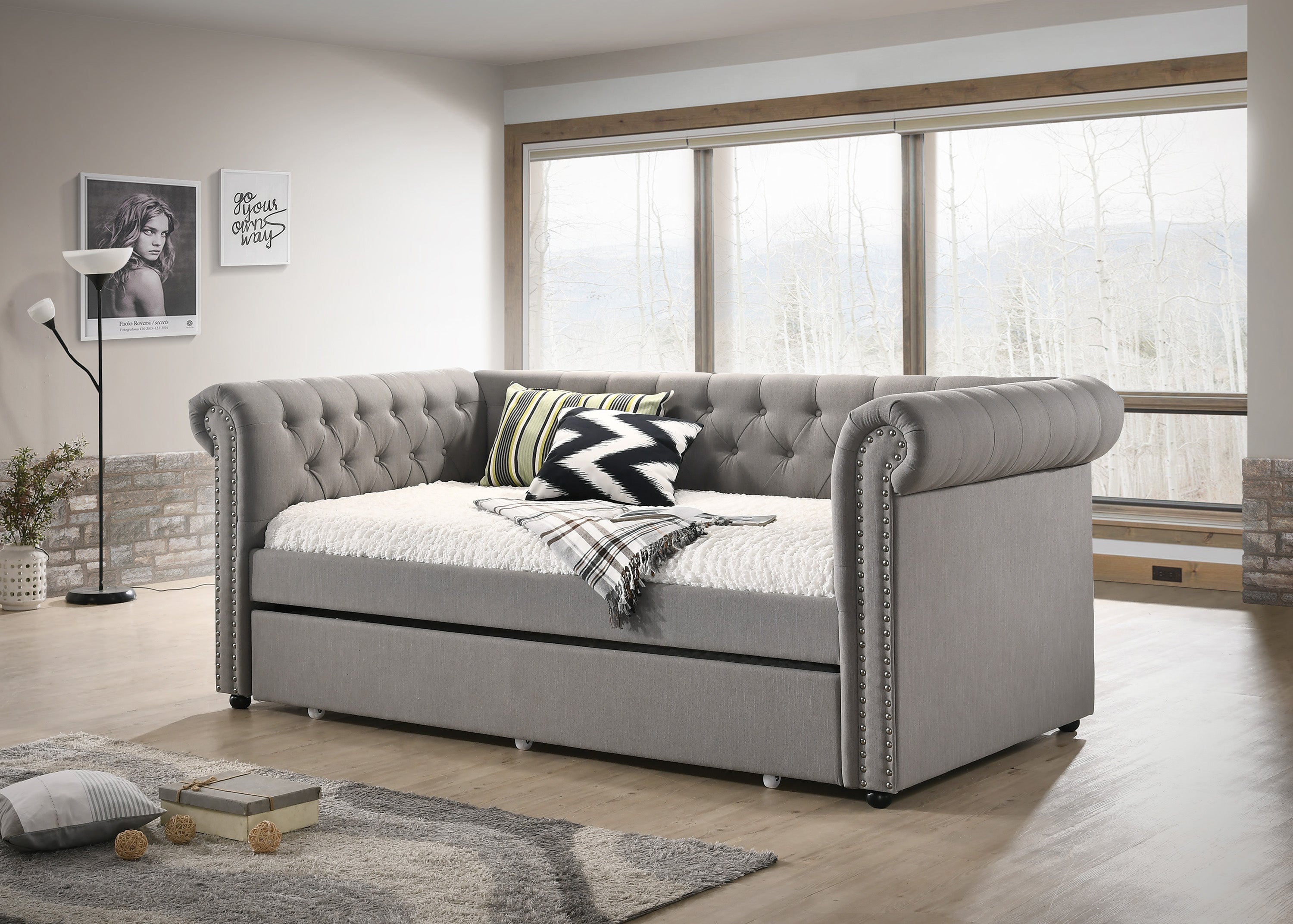 5332DV-SET ELLIE DOVE GRAY DAYBED